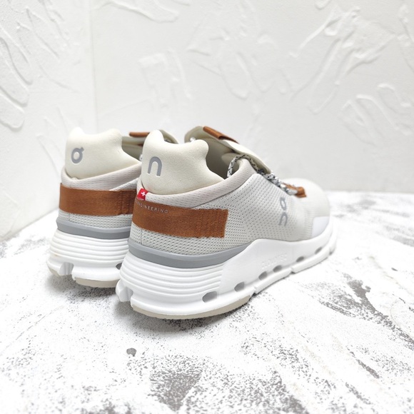 On Running White and Brown Sneakers - Picture 6 of 10